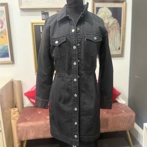 Levi’s Black Denim Button-Up Dress